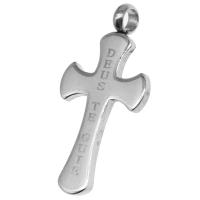 Nerezová ocel Cross Přívěsky, Nerez, Kříž, Původní barva, 43x23x1mm, Prodáno By PC