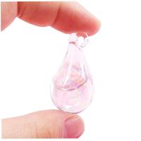 Globe de verre pendentif, larme, unisexe, transparent, 30x19mm, Vendu par PC