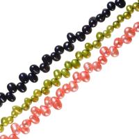 Barok ferskvandskulturperle Beads, Ferskvandsperle, Nuggets, grøn, 4-5mm, Hole:Ca. 0.8mm, Solgt Per Ca. 15 inch Strand