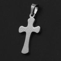 Nerezová ocel Cross Přívěsky, Nerez, Kříž, Původní barva, 23x13x1mm, Prodáno By PC