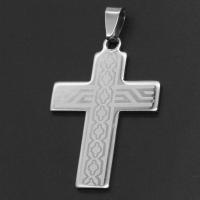 Nerezová ocel Cross Přívěsky, Nerez, Kříž, Původní barva, 43x30x1mm, Prodáno By PC