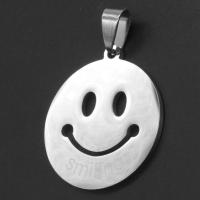 Stainless Steel Pendants Smiling Face original color Sold By PC