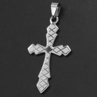 Nerezová ocel Cross Přívěsky, Nerez, Kříž, Původní barva, 42x28x1mm, Prodáno By PC