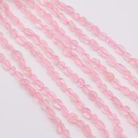 Perles Quartz Rose naturel, pepite, DIY, rose, 6-8mm, Vendu par 38 cm brin