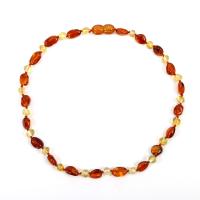 ambre collier, poli, pour les enfants, couleurs mélangées, Longueur 32 cm, Vendu par PC