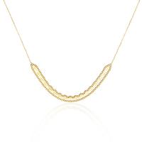 Collier d'acier titane, poli, pour femme, doré, Longueur 45 cm, Vendu par PC