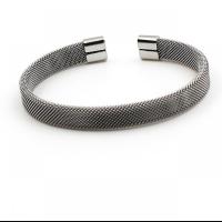 Bracelet en acier inoxydable, électrolysation, argent, Vendu par PC