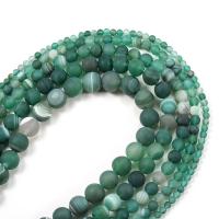 Prirodni Zeleni ahat perle, Green Agate, uglađen, Prirodno & možete DIY & različite veličine za izbor & mat, Prodano Per 14.96 inčni Strand