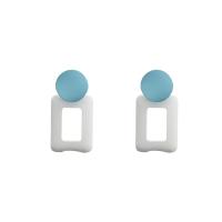 Zinc Alloy Drop Earrings & for woman blue Sold By Lot