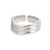 Messing Cuff fingerring, forgyldt, Justerbar & for kvinde, flere farver til valg, 7mm, Størrelse:14, 5pc'er/Lot, Solgt af Lot