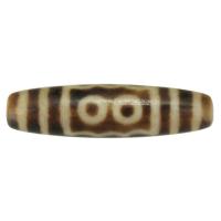 Naturlige tibetanske Agate Dzi Beads, Tibetansk agat, Oval, fem-eyed & du kan DIY & to tone, 48x13x13mm, Hole:Ca. 3mm, Solgt af PC