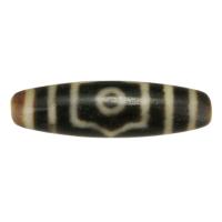 Ágata natural tibetano Dzi Beads, Ágata tibetana, Oval, três olhos & DIY & dois tons, 45x13x13mm, Buraco:Aprox 2.5mm, vendido por PC