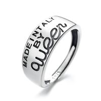 925 Sterling Silver Open Finger Ring anoint Adjustable & for woman silver color 9mm Sold By PC