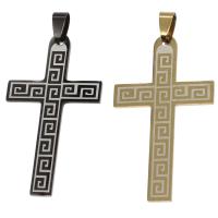 Roestvrij staal Cross Hangers, Oversteken, meer kleuren voor de keuze, 52x30x1mm, Verkocht door PC