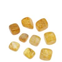 Citrine Koristeluun, Neliö, keltainen, 10PC/laukku, Myymät laukku