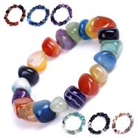 Bracelet de bijou en agate , Irrégulière, unisexe & styles différents pour le choix, 8-12mm, Vendu par Environ 7.28 pouce brin