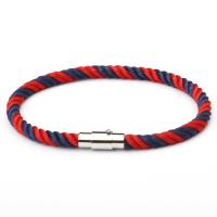 Nylon koord armbanden, Messing, met Nylon, uniseks, meer kleuren voor de keuze, Lengte Ca 7.87 inch, Verkocht door PC