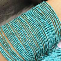 Χάντρες Turquoise, τυρκουάζ, Στήλη, γυαλισμένο, DIY, τιρκουάζ, 1x1mm, Sold Per Περίπου 15 inch Strand