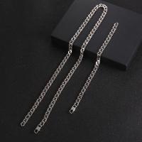 Titanium Staal Halsketting, gepolijst, kinketting & voor de mens, oorspronkelijke kleur, 6.80mm, Verkocht door PC