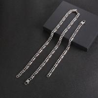 Titanium ocel Chain Necklace, lesklý, unisex & námořník řetězu & různé styly pro výběr, Původní barva, 7.60mm, Prodáno By Strand