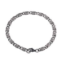 Bijoux bracelet en acier inoxydable, acier inoxydable 316L, Oindre, unisexe & chaîne de Valentino, couleur originale, 5.50mm, Longueur Environ 8.26 pouce, Vendu par PC