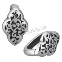 Stainless Steel Slide Charm Flower blacken Approx Sold By Lot