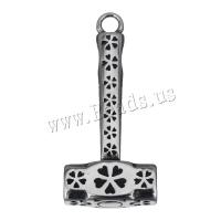 Stainless Steel Pendants hammer blacken Approx 3mm Sold By Lot