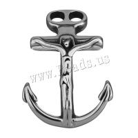 Rostfritt stål Smycken Hängen, ROSTFRITT STÅL, Anchor, ursprungliga färgen, 32x46x9mm, Hål:Ca 5.5mm, 10PC/Lot, Säljs av Lot