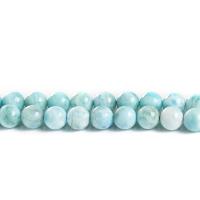 Larimar goutte, Rond, normes différentes pour le choix, bleu, grade AAA, Vendu par Environ 14.6 pouce brin