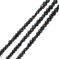 Brambor pěstované sladkovodní perle, Sladkovodní Pearl, přírodní, šedá, Grade AA, 9-10mm, Otvor:Cca 0.8mm, Prodáno za 14 inch Strand