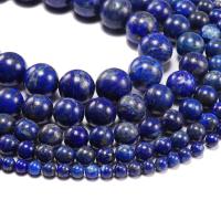 Natural Lapis Lazuli Beads Round polished DIY blue Sold Per 14.96 Inch Strand