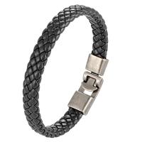 PU Armband, met Zinc Alloy, verschillende grootte voor keus & voor de mens, meer kleuren voor de keuze, 9.50mm, Verkocht door PC