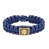 Survival Armbanden, Nylon, met Messing, uniseks & micro pave zirconia, meer kleuren voor de keuze, Lengte Ca 7.48 inch, Verkocht door PC