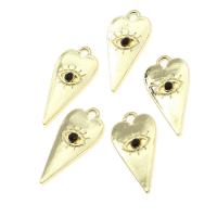 Zinc Alloy Rhinestone Pendants with rhinestone golden Sold By PC