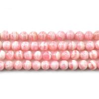 Natural Rhodonite Beads Rhodochrosite Round DIY pink Sold Per 38 cm Strand