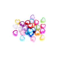 Acrylic Jewelry Beads Heart DIY & epoxy gel mixed colors Sold By Bag