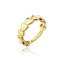 Messing Open Finger Ring, 18K verguld, Verstelbare & voor vrouw, 6mm, Verkocht door PC