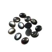 Muschel Cabochons, oval, keine, 8x10mm, 10PCs/Tasche, verkauft von Tasche