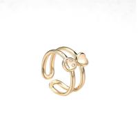 Mässing Cuff finger ring, 14K guldpläterad, olika stilar för val & för kvinna, 5PC/Lot, Säljs av Lot