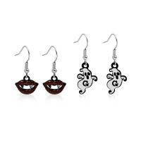 Roestvrij staal Drop Earring, epoxy sticker, Halloween Jewelry Gift & voor vrouw, meer kleuren voor de keuze, Verkocht door pair