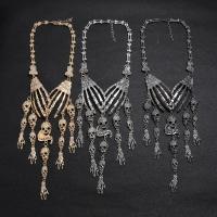 alliage de zinc collier, Placage, Bijoux d'Halloween & pour femme, plus de couleurs à choisir, protéger l'environnement, sans nickel, plomb et cadmium, 220x100mm, Longueur Environ 17.72 pouce, Vendu par PC