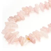 Korálky přírodní Rose Quartz, Nepravidelné, DIY, růžový, 8-25mm, Prodáno za 40 cm Strand