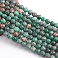 Impression Jasper Beads Round polished DIY green Sold Per 38 cm Strand