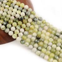 Jade kralen, Groen + Jade, Ronde, gepolijst, DIY, groen, Per verkocht 38 cm Strand