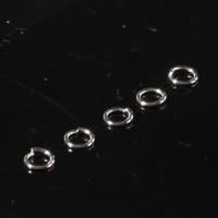 Mässing sluten hoppa ring, Donut, plated, silver, 8x1mm, Ca 6698PC/KG, Säljs av KG