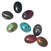 Poludrago kamenje Cabochons, Prirodni kamen, Oval, više boja za izbor, 18x25mm, 5računala/Torba, Prodano By Torba