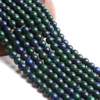 Chrysocolla Bead, Rund, polerad, DIY, blandade färger, Såld Per 38 cm Strand