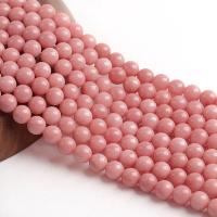 Chalcedony Bead, Runde, poleret, du kan DIY, lyserød, Solgt Per 38 cm Strand