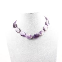 Collier de quartz, améthyste, avec alliage de zinc, unisexe, violet, Longueur 45 cm, Vendu par PC