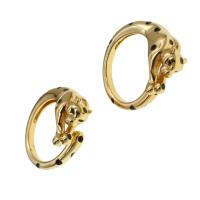 ottone Anelli Cuff, Leopardo, Regolabile & per la donna & smalto, dorato, 26x22x3mm, Venduto da PC